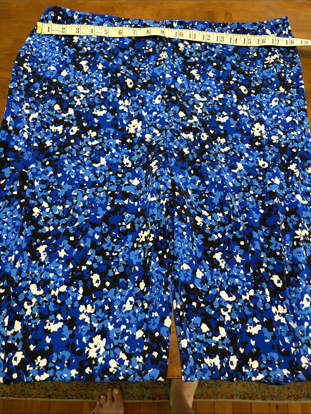 Blue Floral-Print Women’s pants